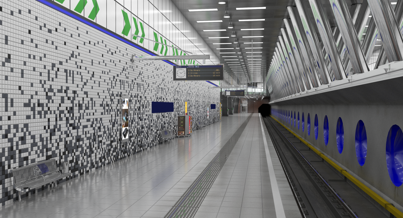 3D model Metro Station Subway