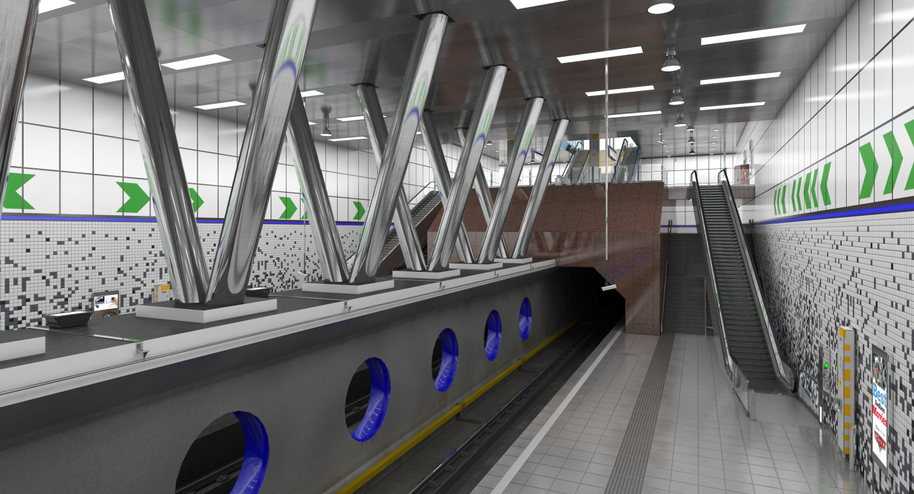 3D model Metro Station Subway