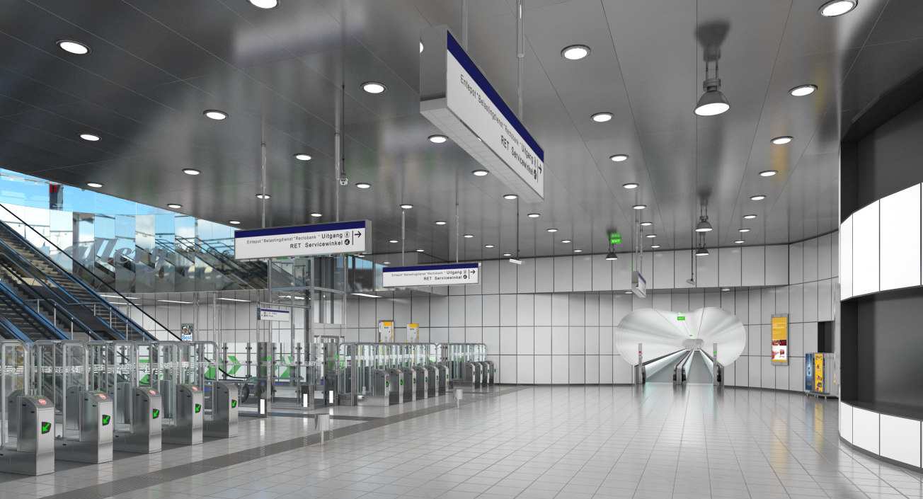 3D model Metro Station Subway