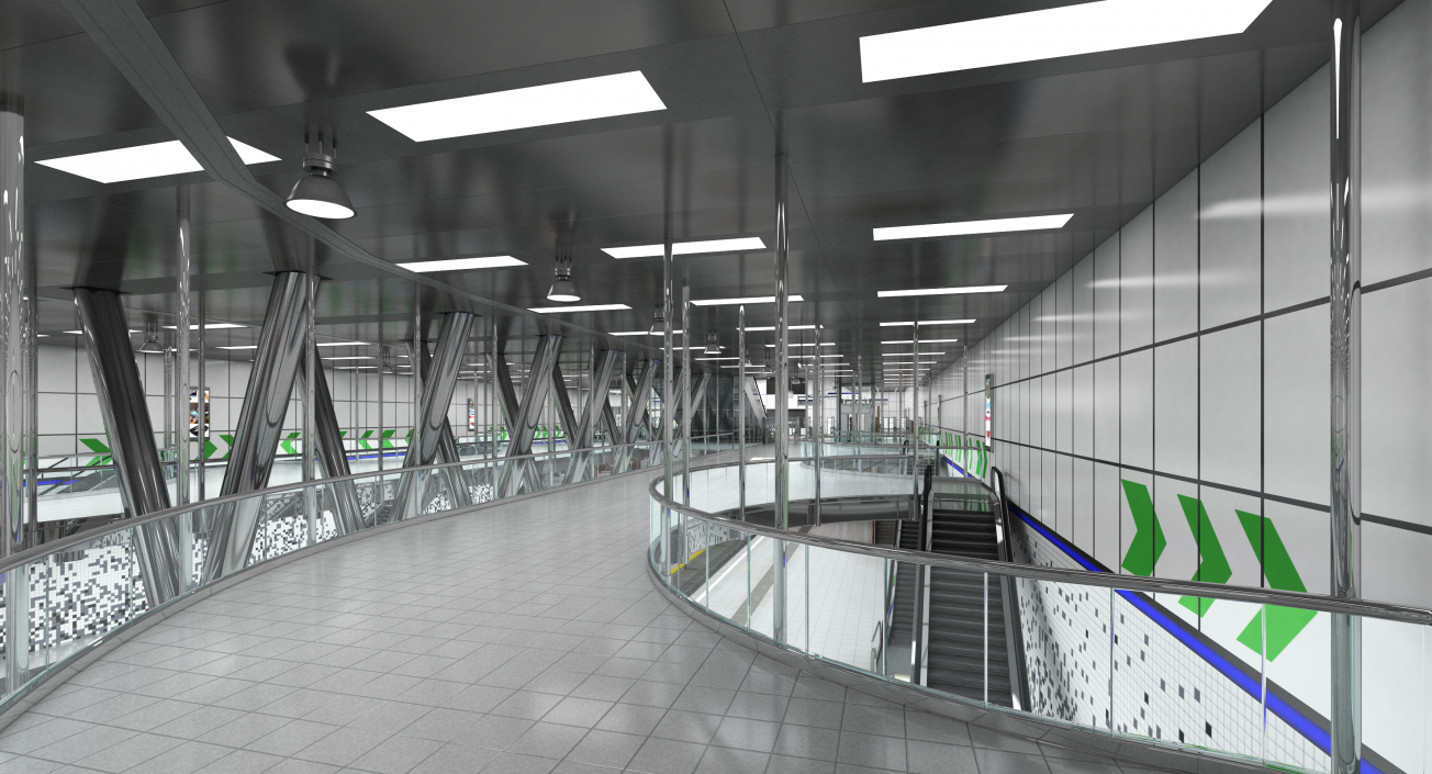 3D model Metro Station Subway