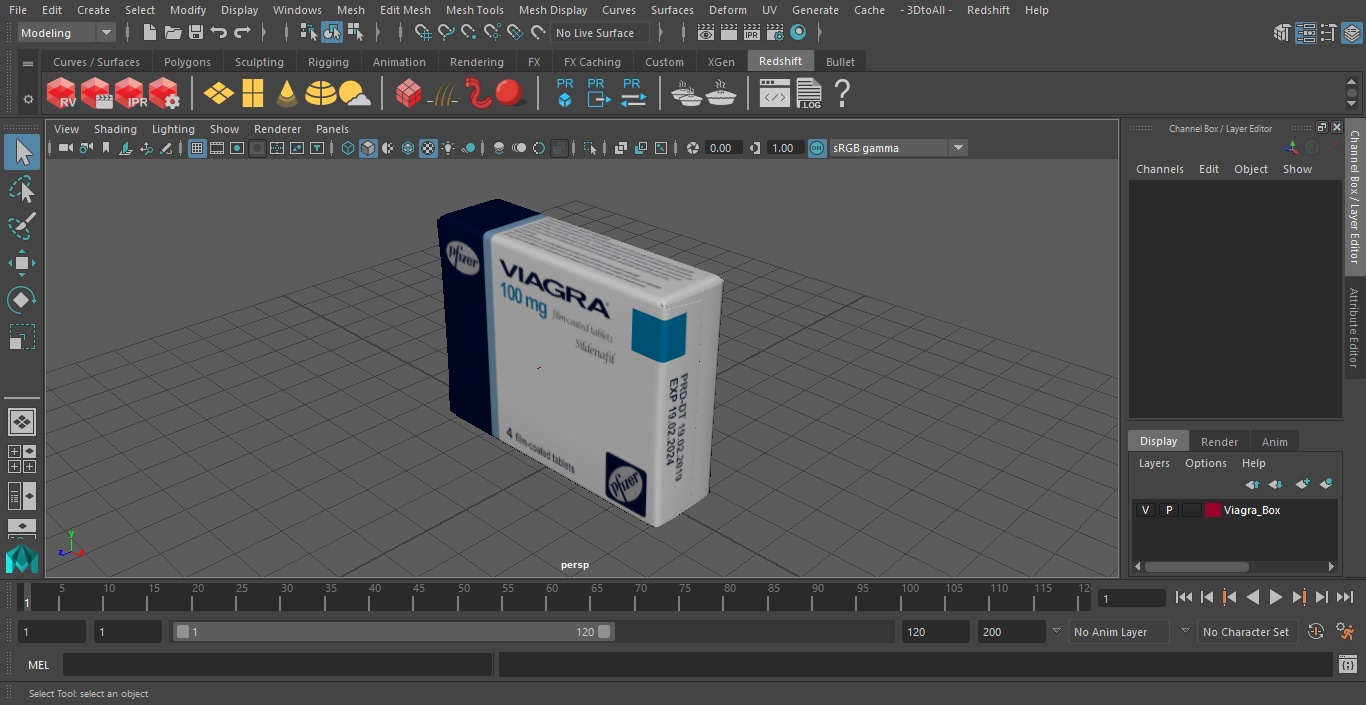 3D model Viagra Box