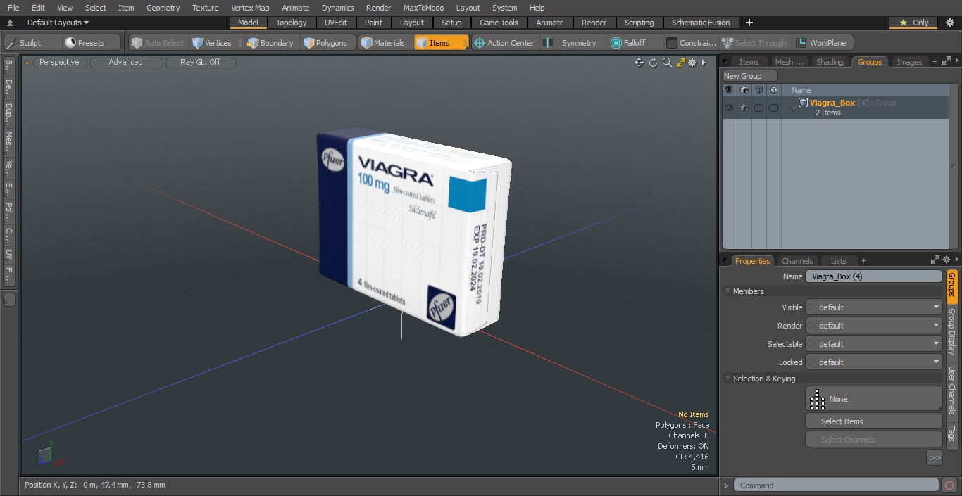 3D model Viagra Box