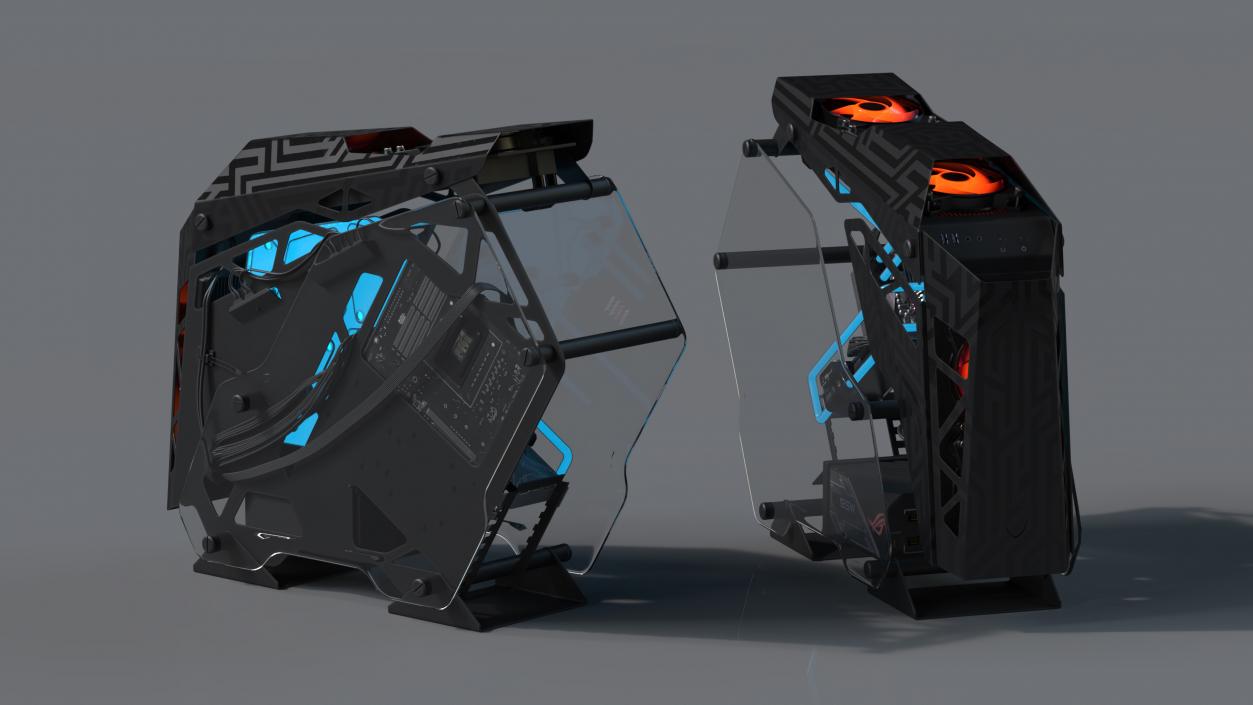 3D Futuristic Gaming PC On State 2