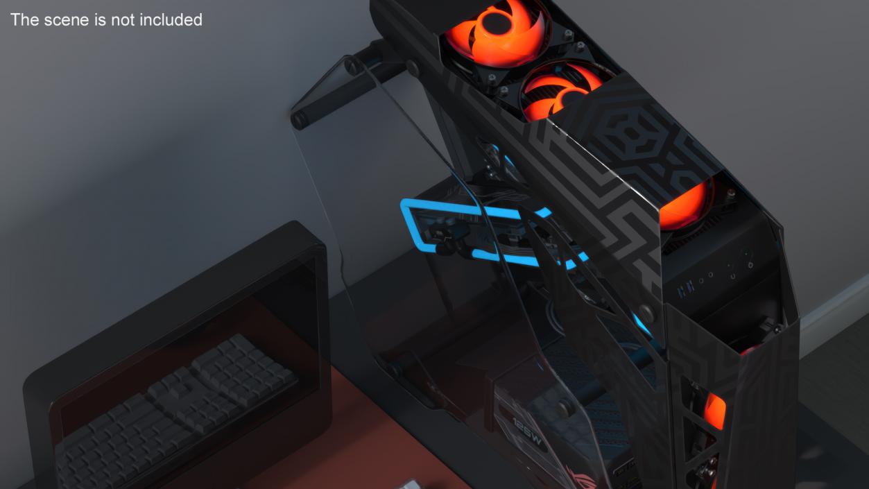 3D Futuristic Gaming PC On State 2