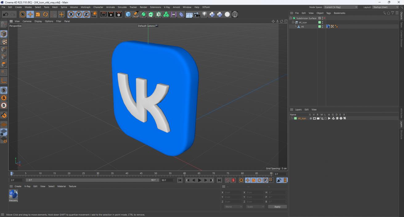 VK Icon 3D model