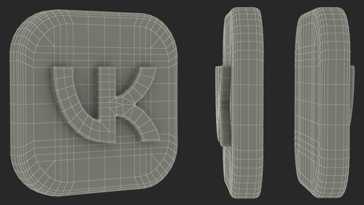 VK Icon 3D model