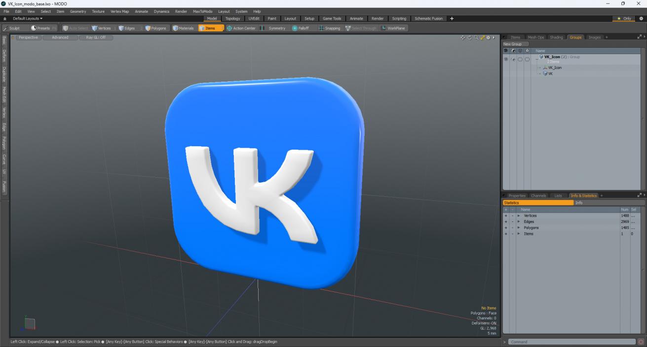 VK Icon 3D model