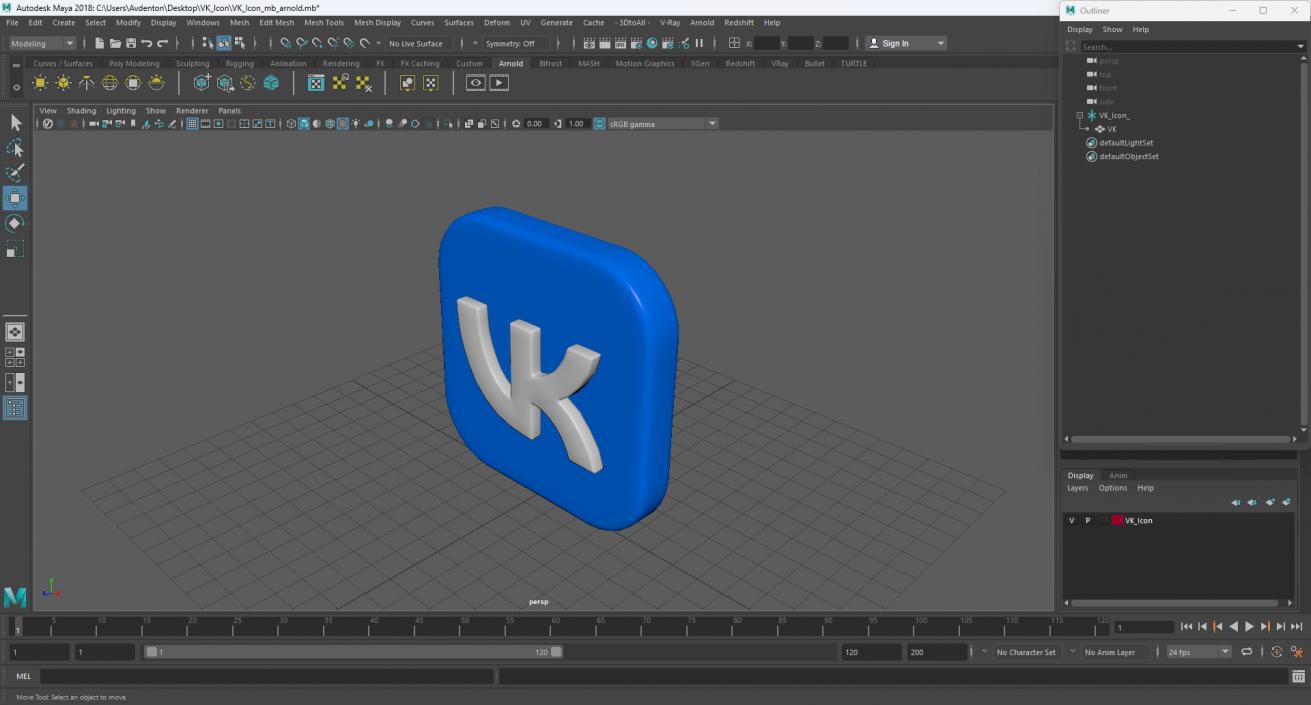 VK Icon 3D model