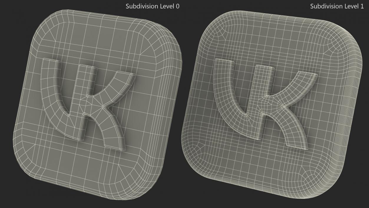 VK Icon 3D model