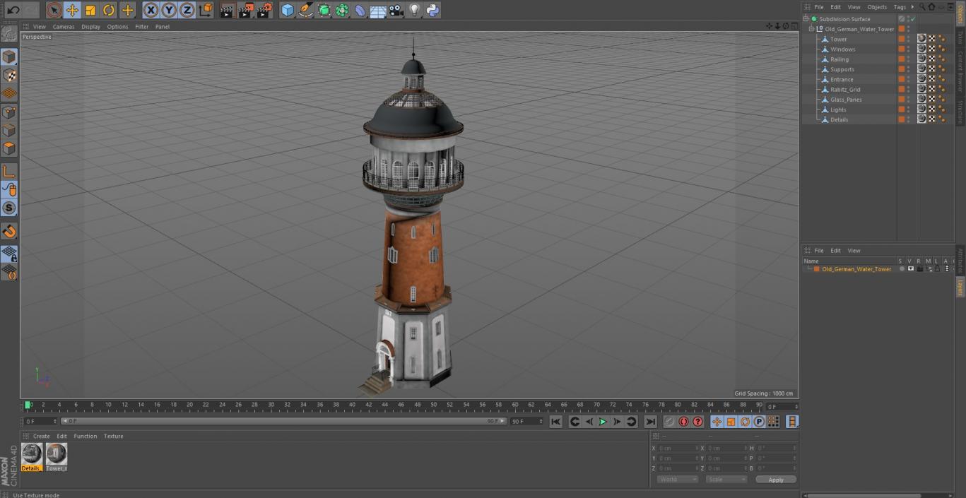 Old German Water Tower 3D