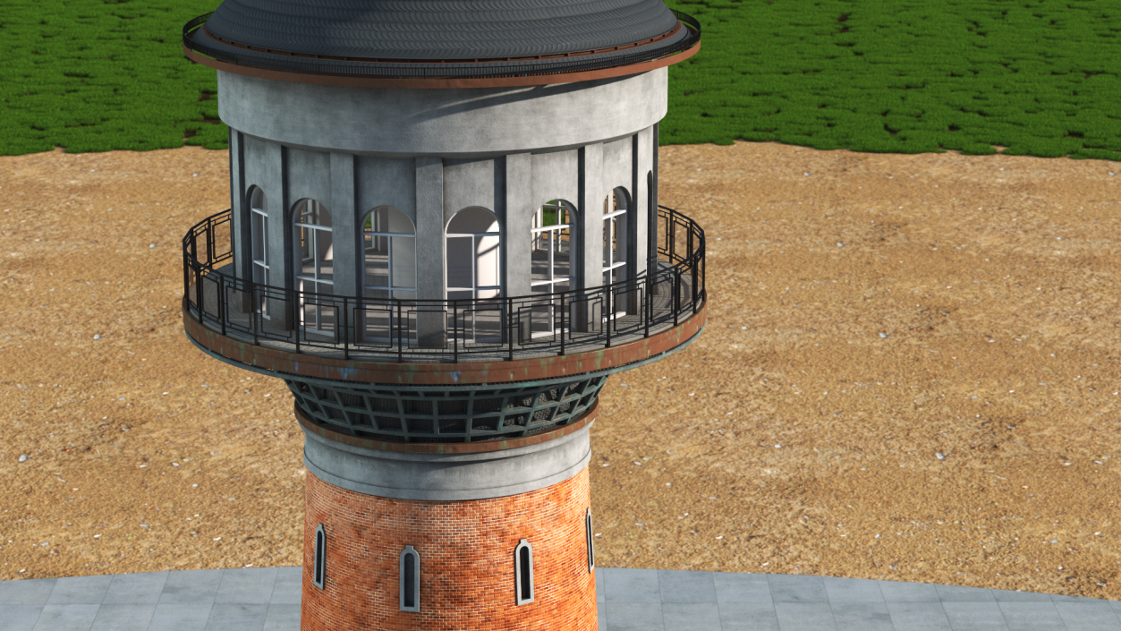 Old German Water Tower 3D