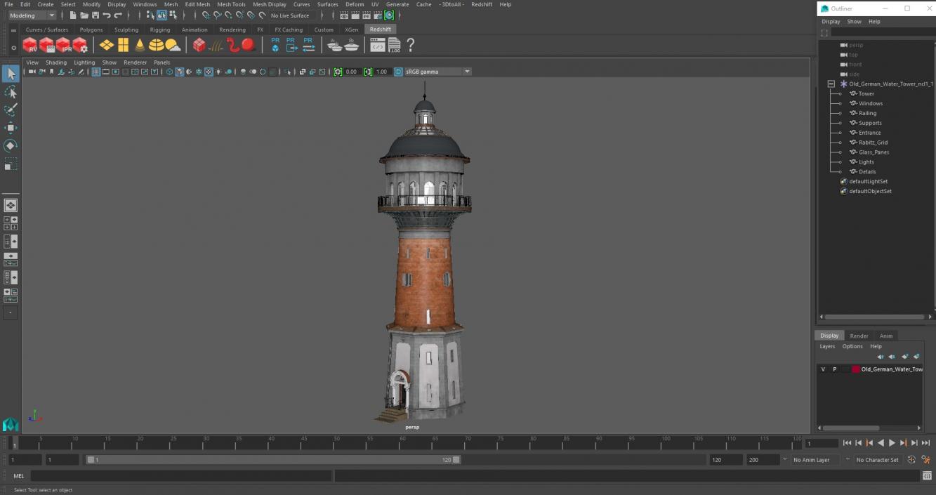 Old German Water Tower 3D