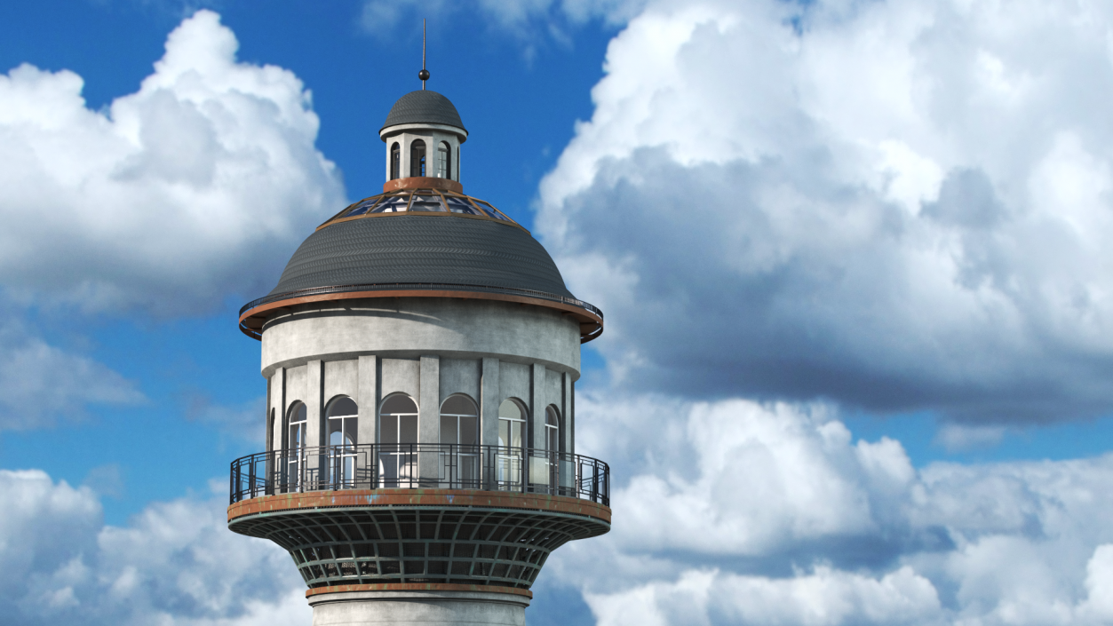 Old German Water Tower 3D