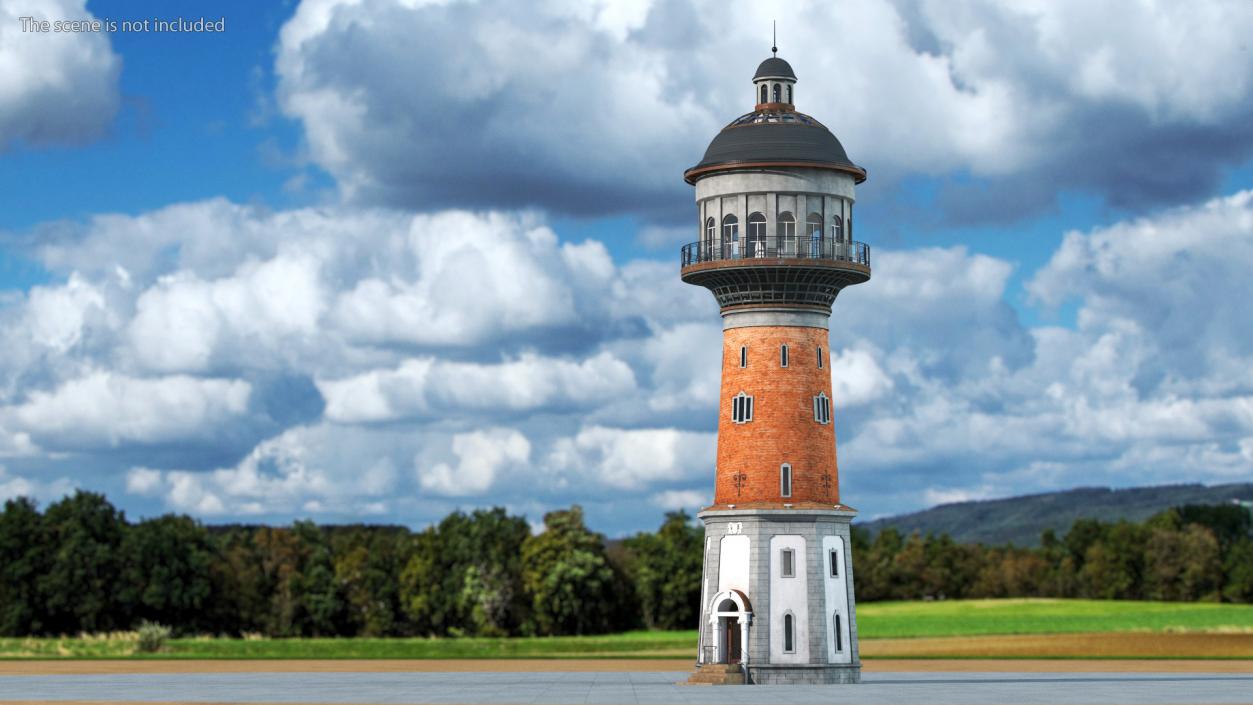 Old German Water Tower 3D