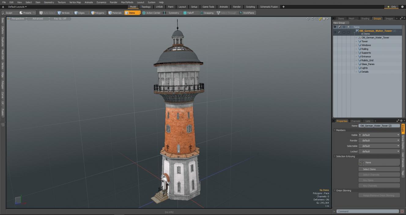 Old German Water Tower 3D