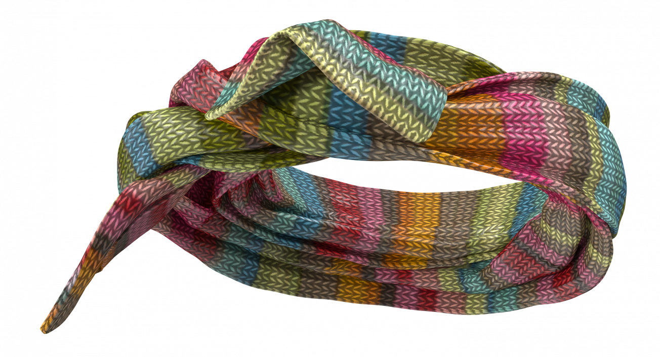 3D Colored Scarf model