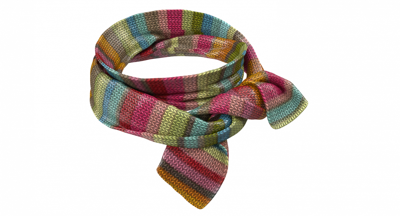 3D Colored Scarf model