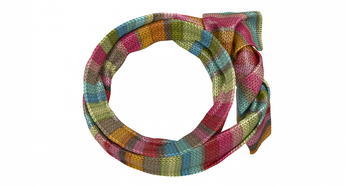 3D Colored Scarf model