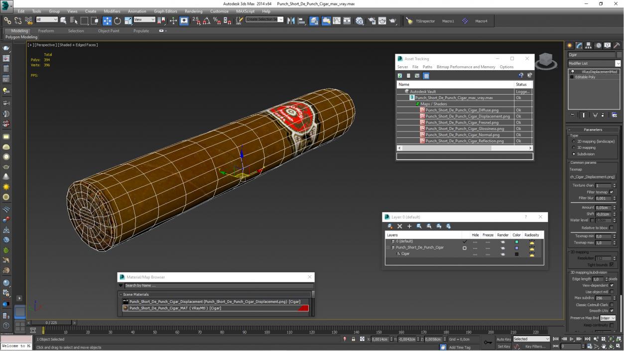 3D Punch Short De Punch Cigar 2 model