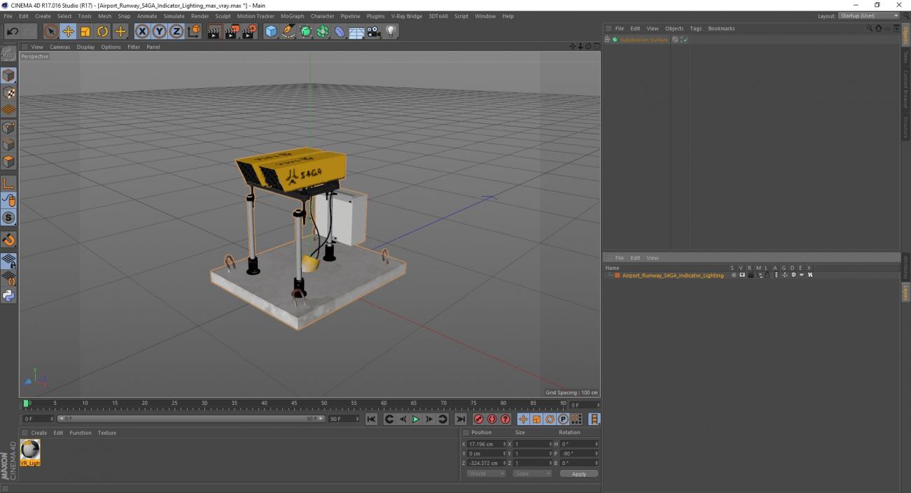 3D Airport Runway S4GA Indicator Lighting model