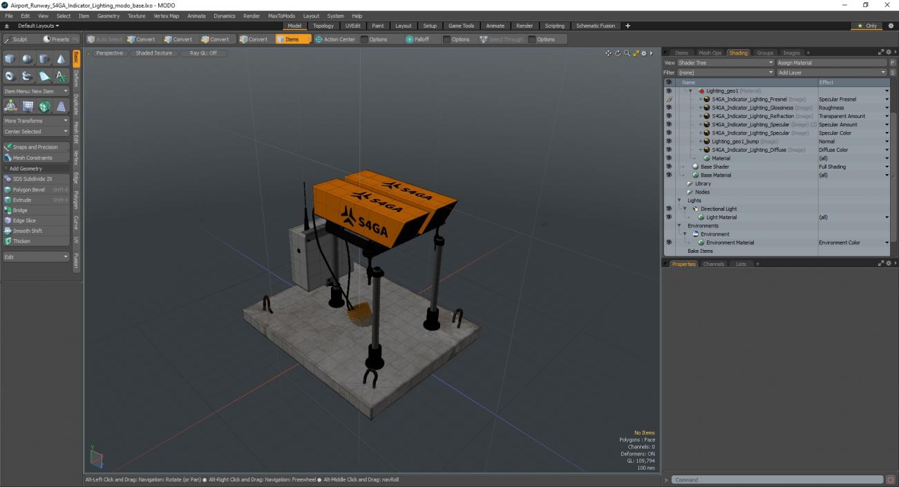 3D Airport Runway S4GA Indicator Lighting model