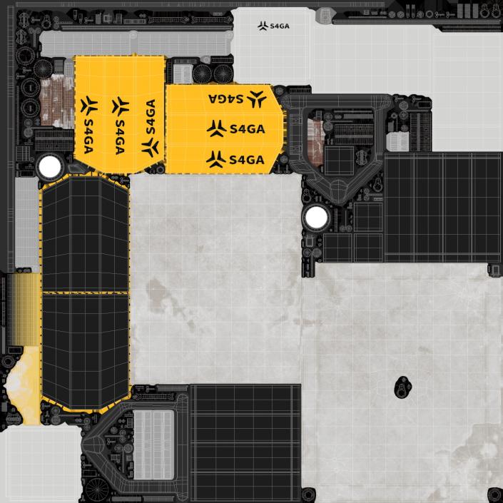 3D Airport Runway S4GA Indicator Lighting model