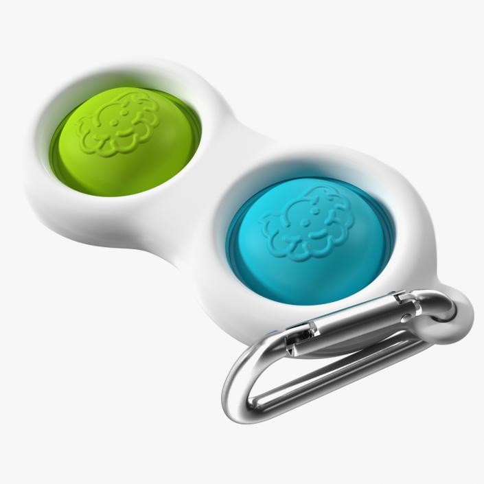 3D Mini Simple Dimple Toy with Key Carabiner