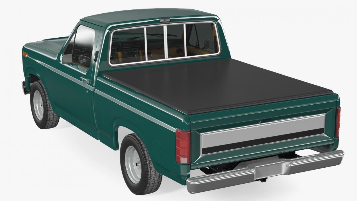 Compact Pickup Truck Rigged 3D