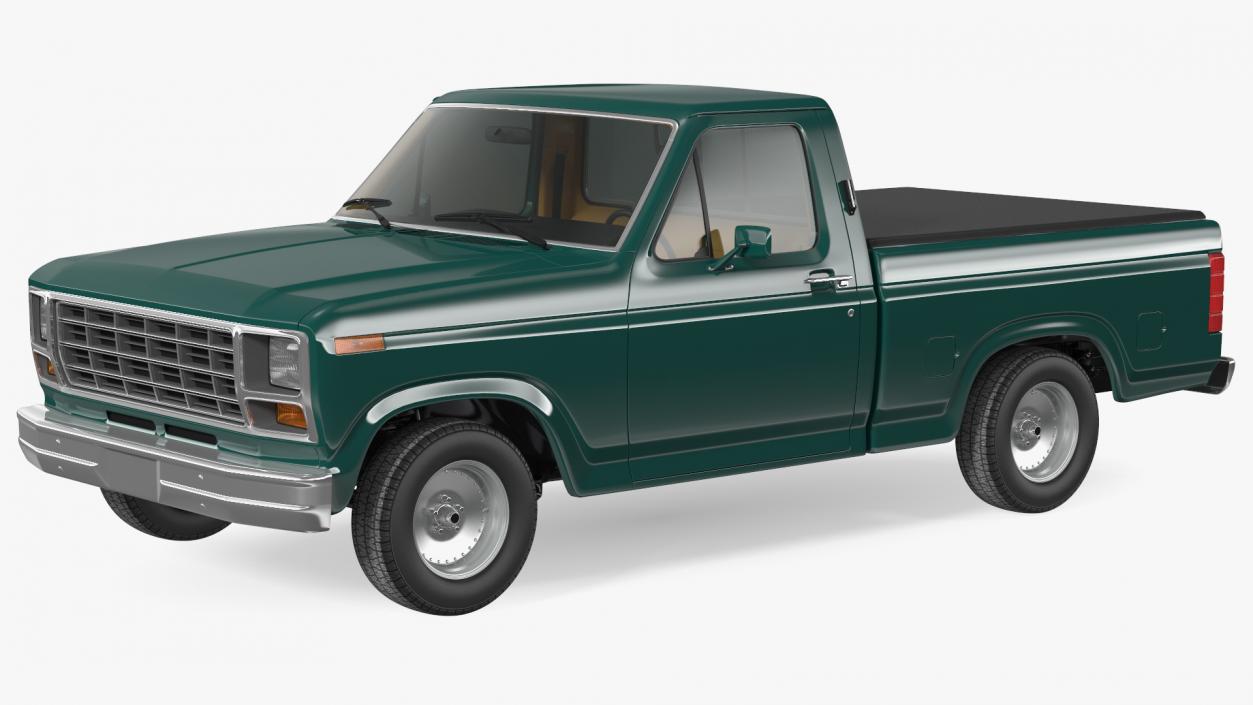 Compact Pickup Truck Rigged 3D