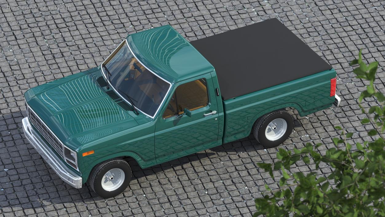 Compact Pickup Truck Rigged 3D