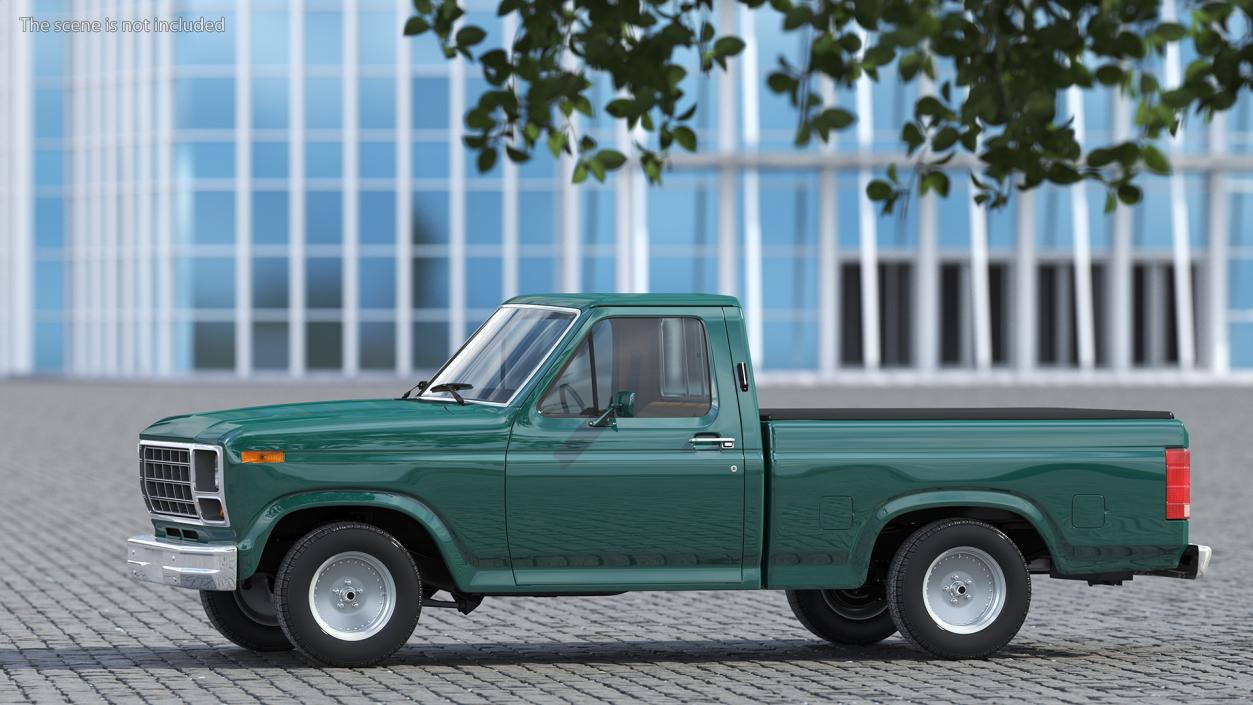 Compact Pickup Truck Rigged 3D