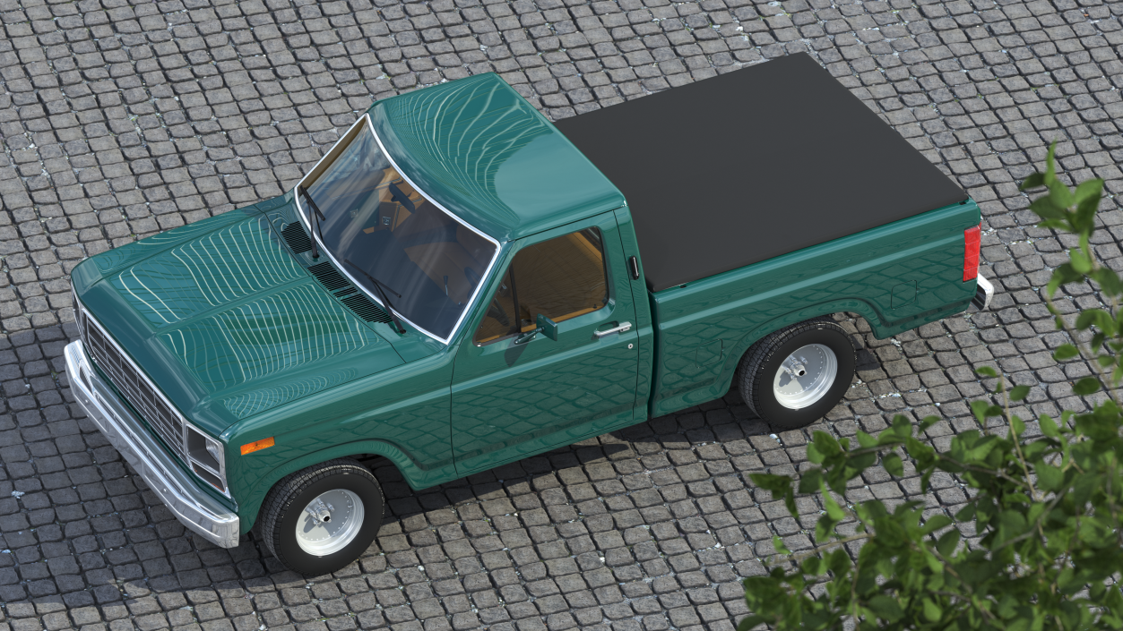 Compact Pickup Truck Rigged 3D