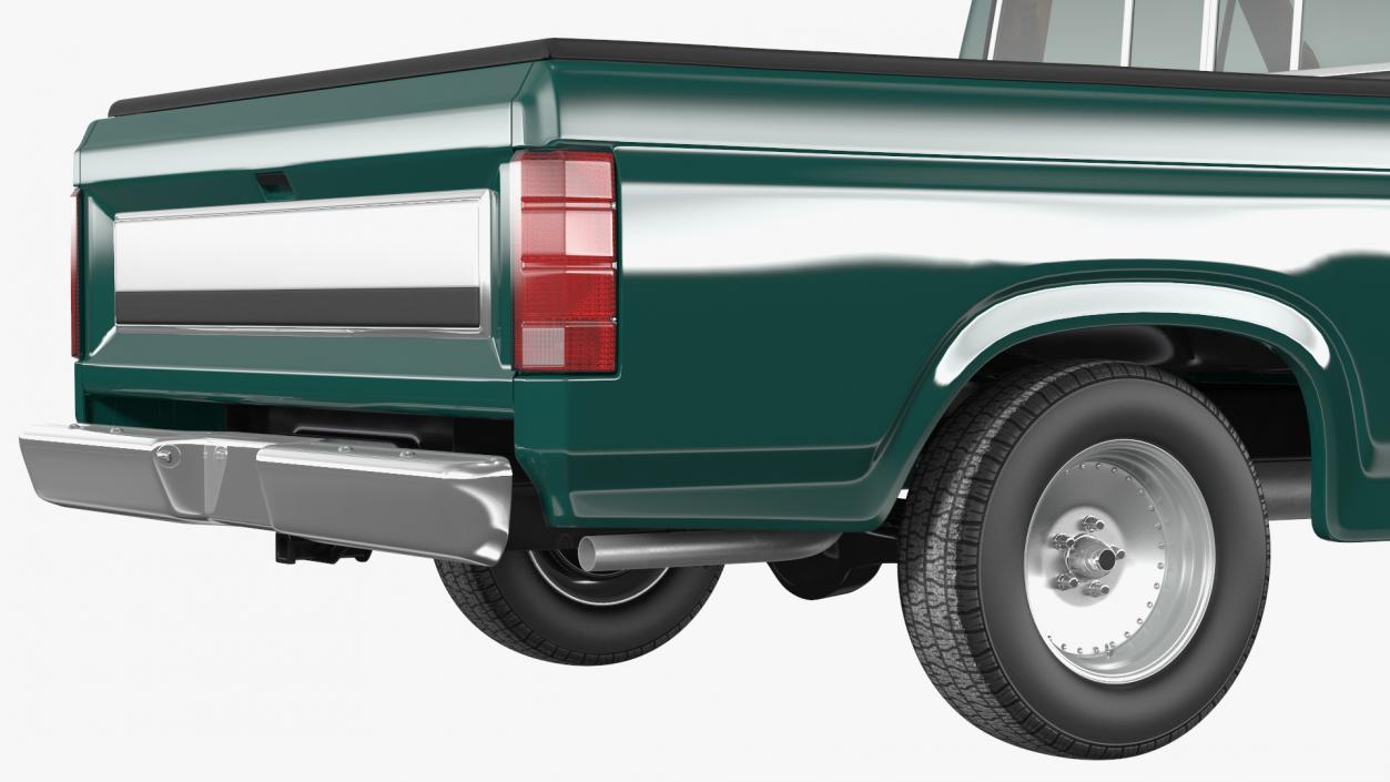 Compact Pickup Truck Rigged 3D