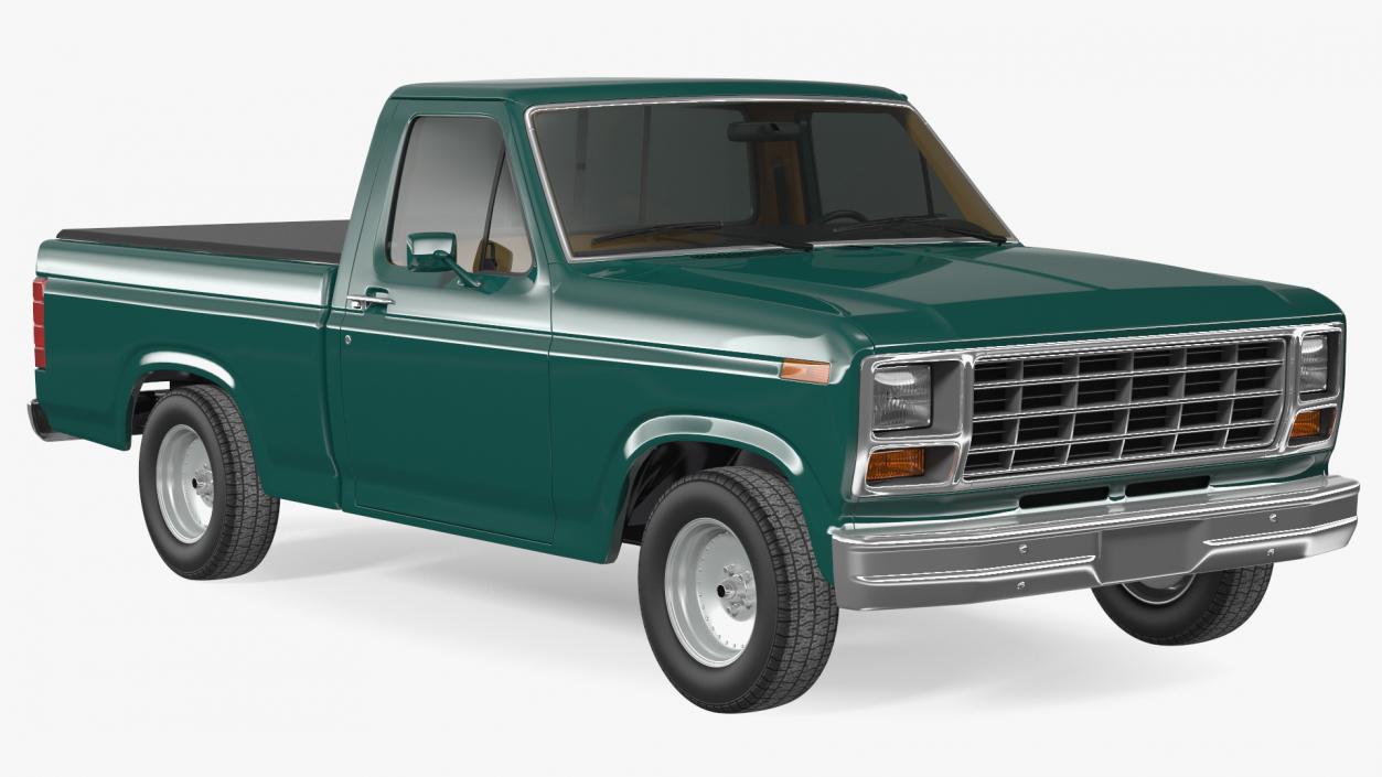 Compact Pickup Truck Rigged 3D