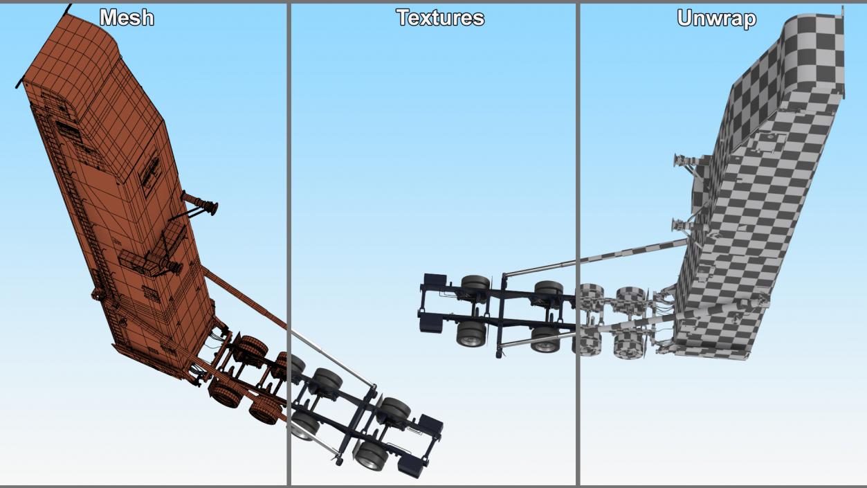 3D Minuteman Trailer in Raised State model