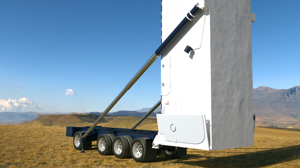 3D Minuteman Trailer in Raised State model