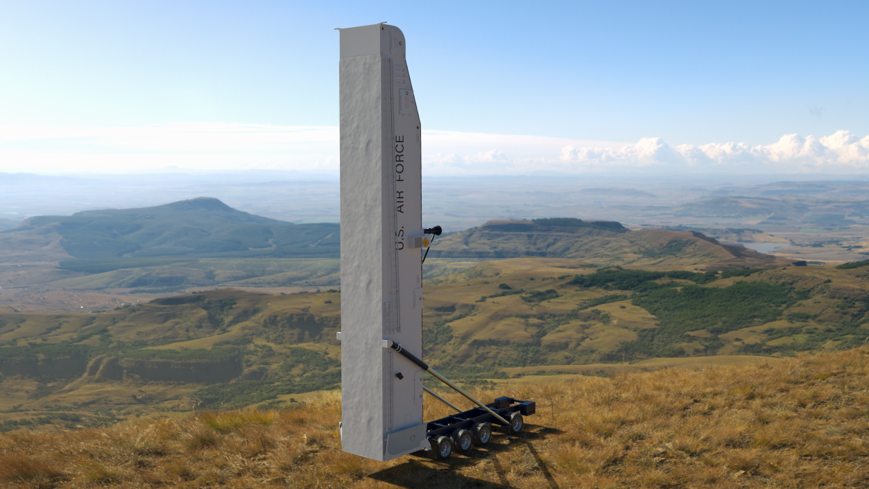 3D Minuteman Trailer in Raised State model