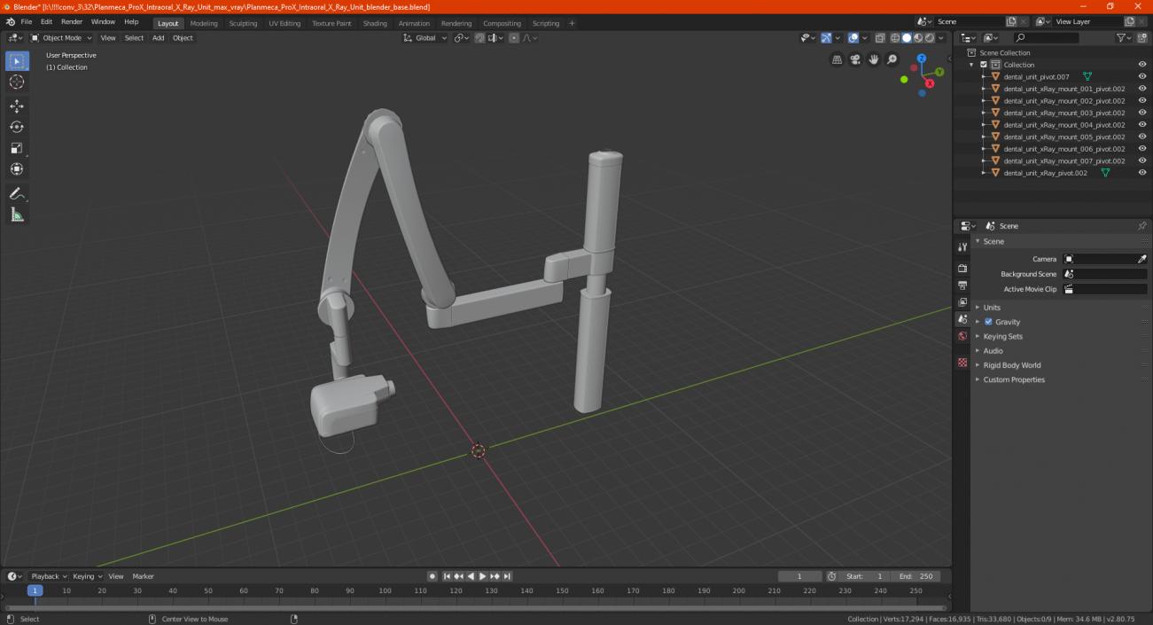 Planmeca ProX Intraoral X Ray Unit 3D model