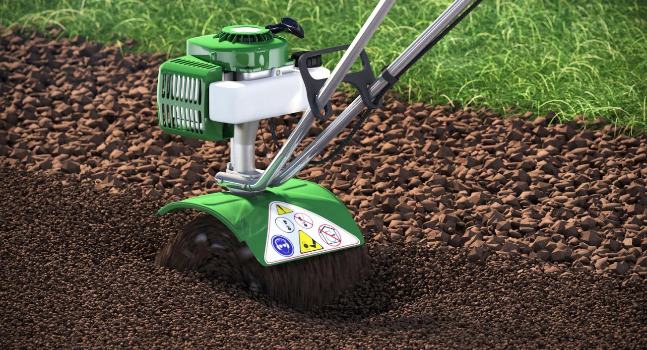 Garden Mini Petrol Tiller Cultivator Generic 3D model