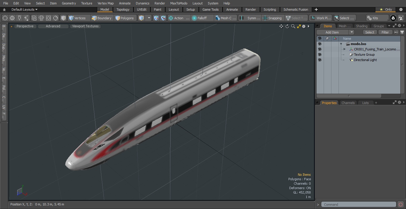 CR400 Fuxing Train Locomotive Tail 3D model