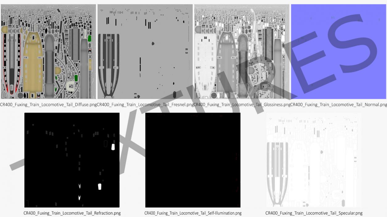 CR400 Fuxing Train Locomotive Tail 3D model