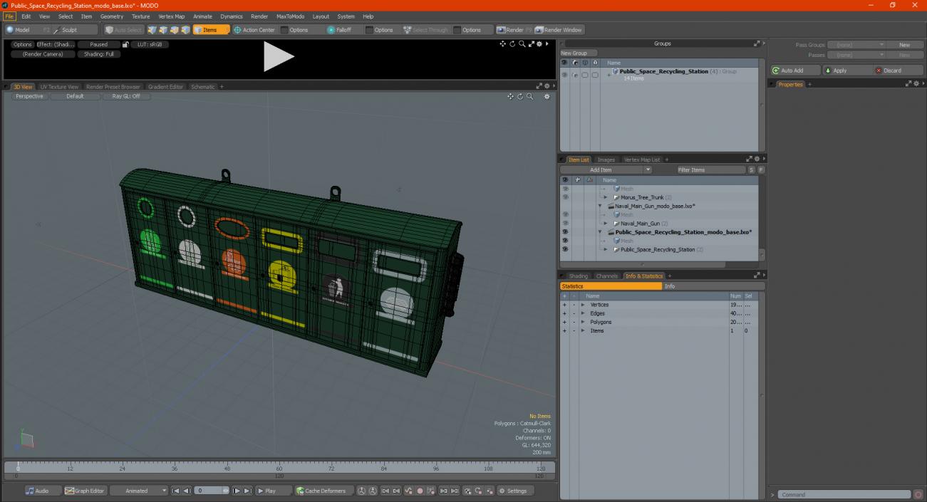 3D model Public Space Recycling Station