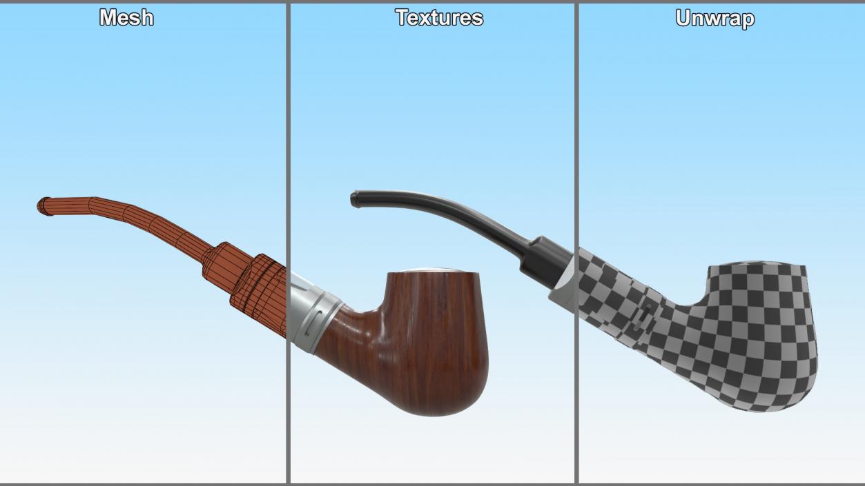 3D Electronic Classic Smoking Pipe 2 model