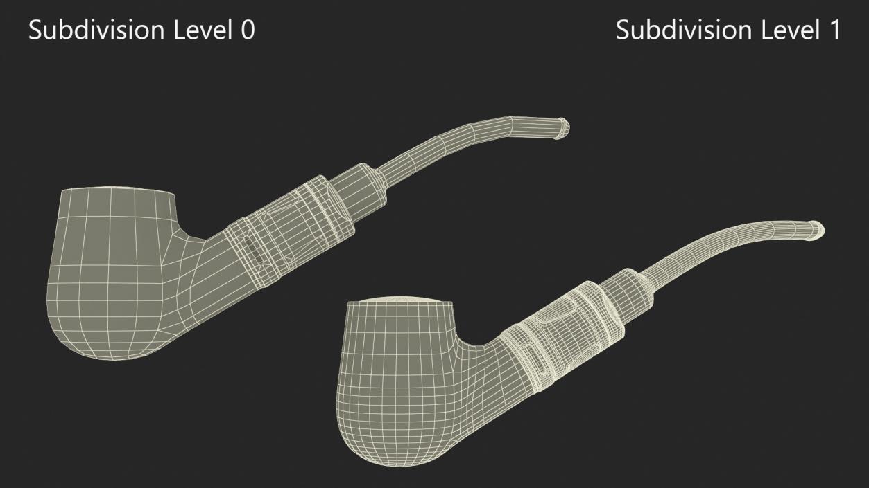 3D Electronic Classic Smoking Pipe 2 model