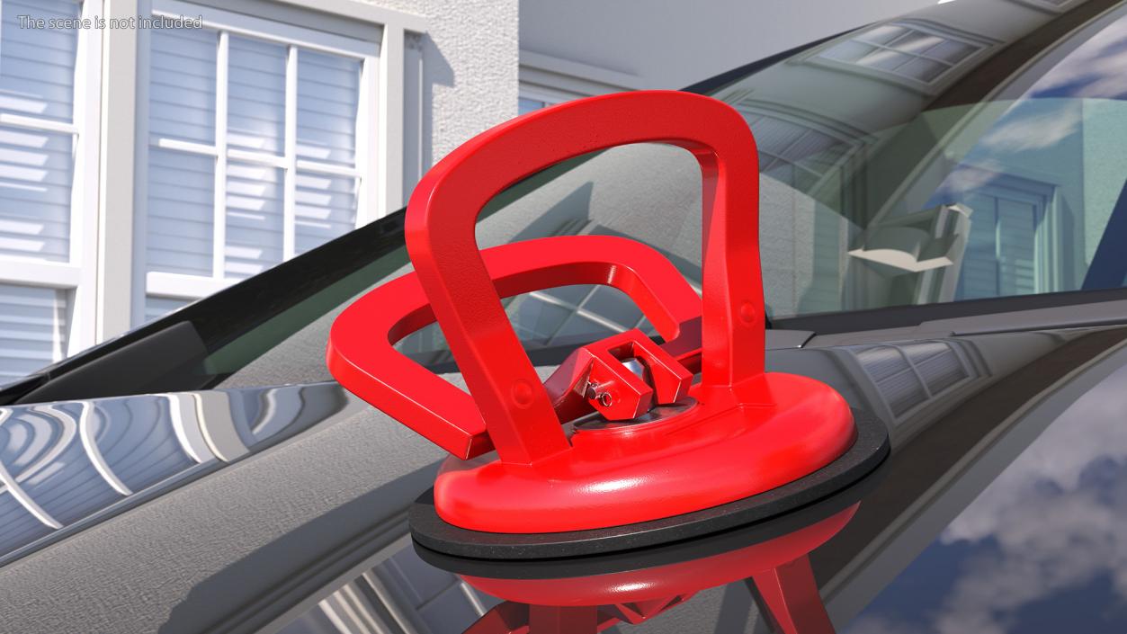 3D Mechanical Suction Cup Red