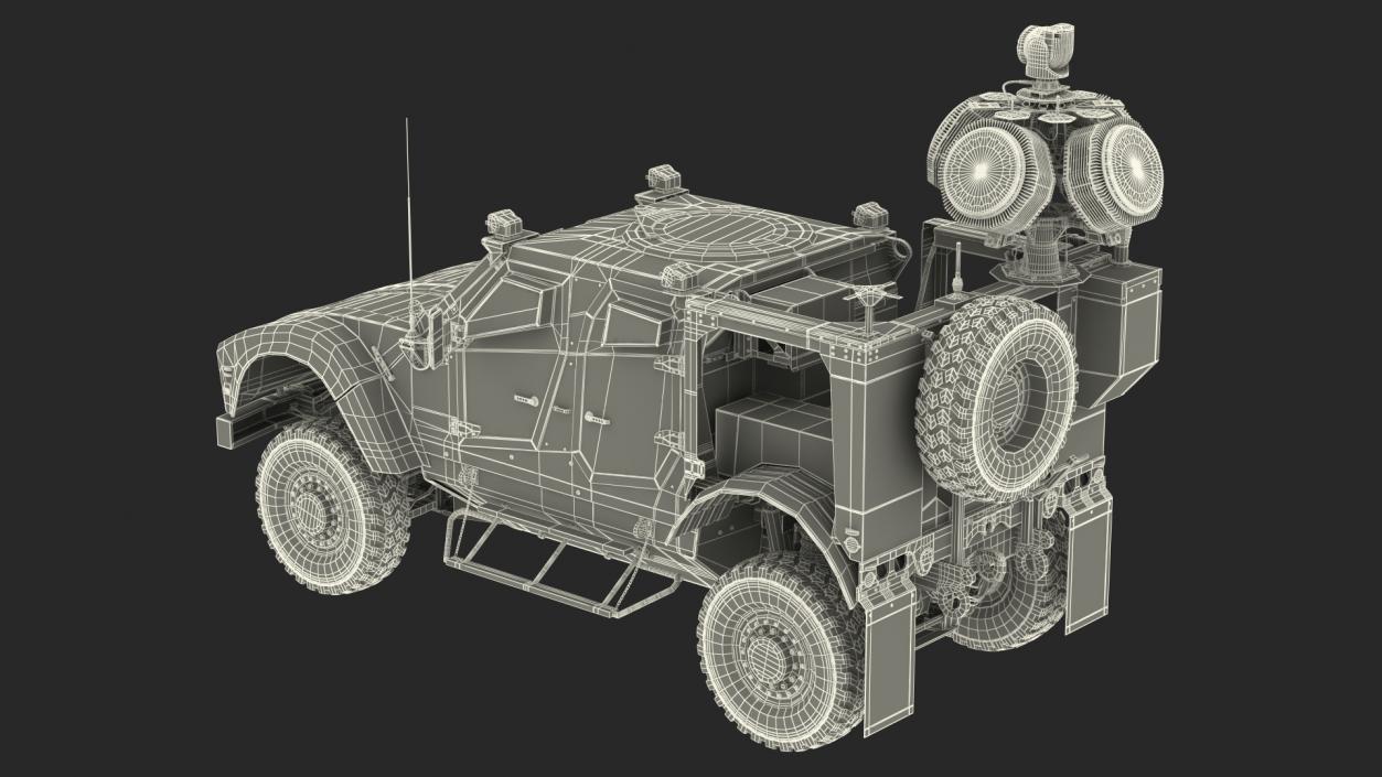 Oshkosh M-ATV with X-MADIS Anti Drone System 3D model