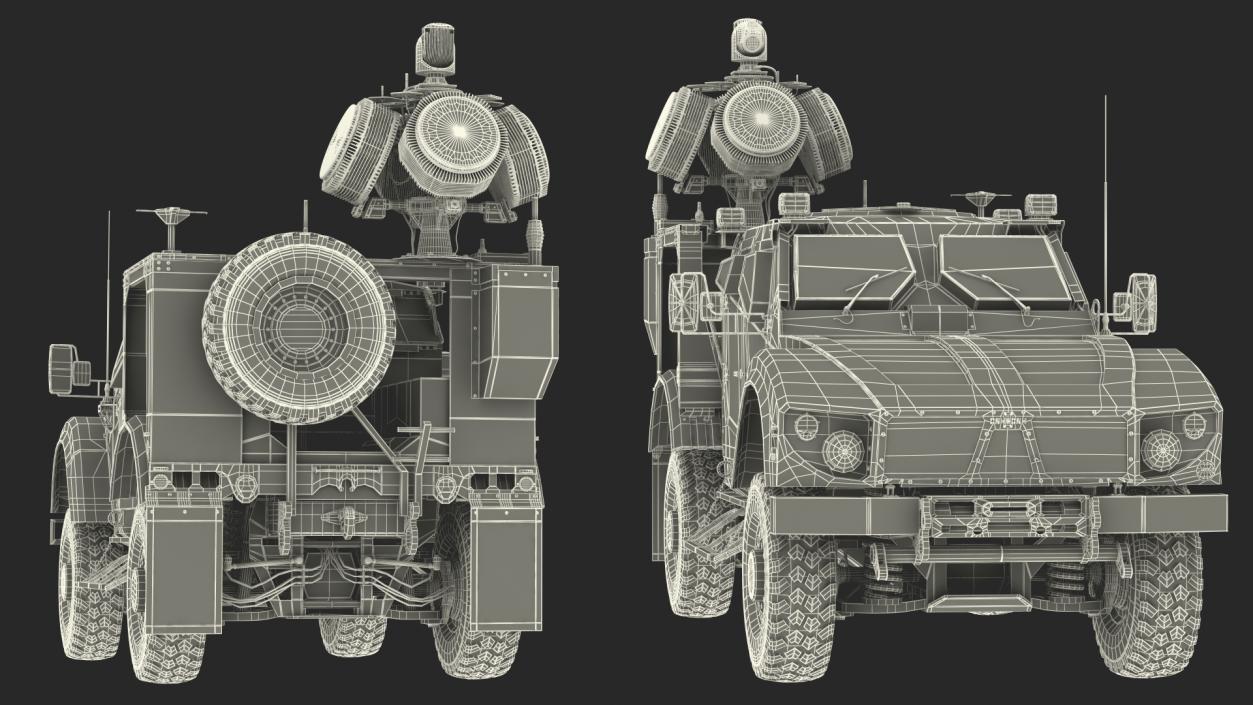 Oshkosh M-ATV with X-MADIS Anti Drone System 3D model