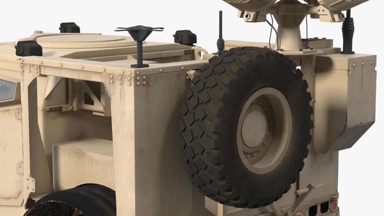 Oshkosh M-ATV with X-MADIS Anti Drone System 3D model