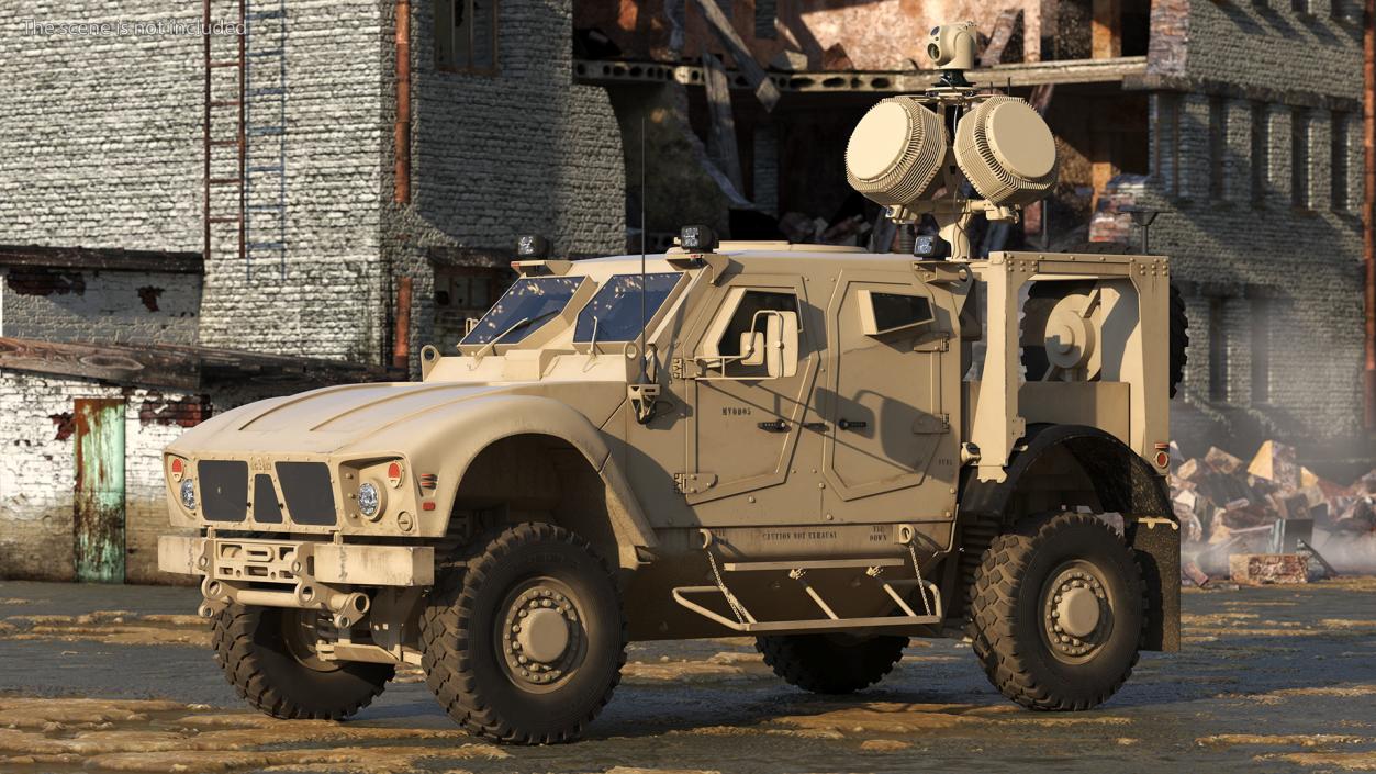 Oshkosh M-ATV with X-MADIS Anti Drone System 3D model