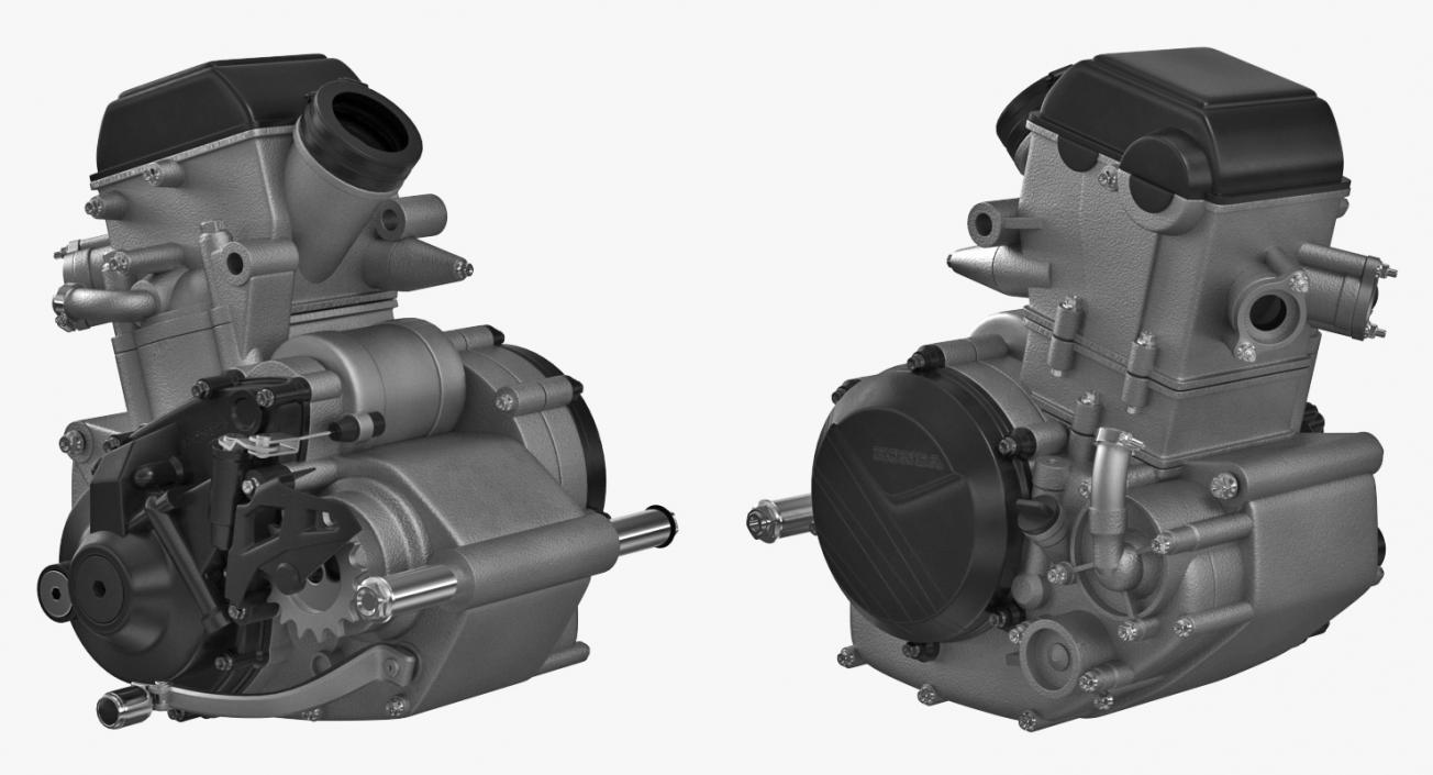 Motocross Motorcycle Engine 2 3D model